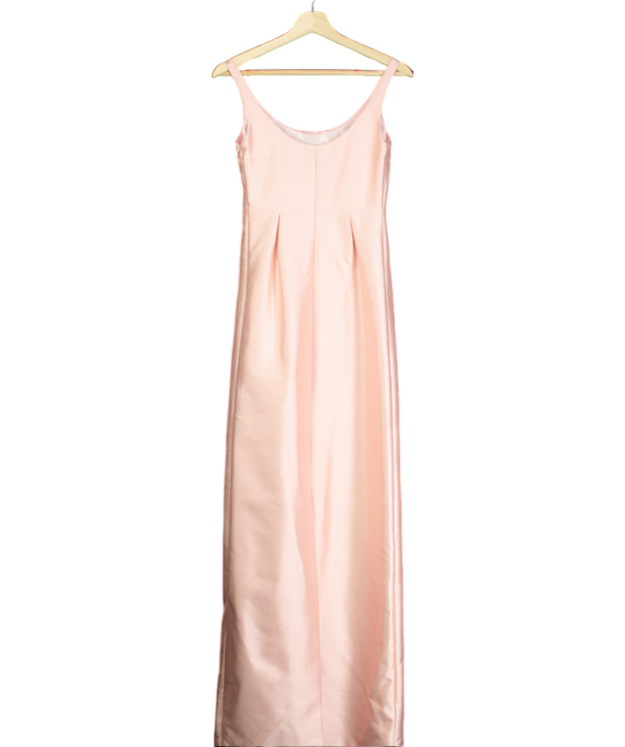 Santinni Pink 'sabrina' Silk And Wool Dress UK XS