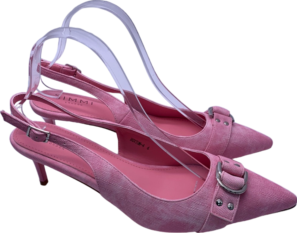 Simmi Pink Huxton-4 Slingback Heels UK 6