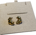 SUIHE 18k Yellow Gold Vermeil Over Sterling Silver Croissant Earrings One Size
