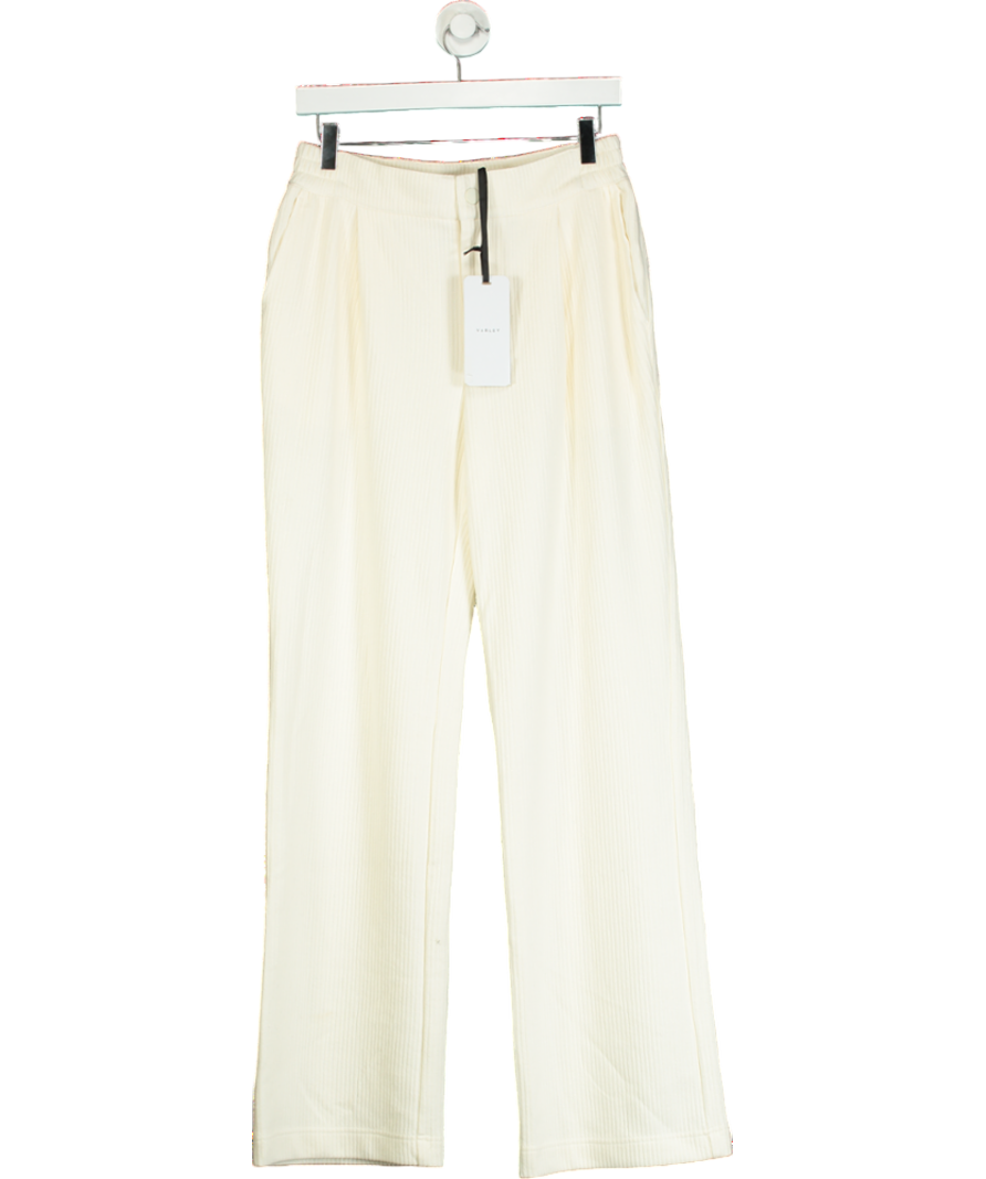 Varley Cream Aberdeen Straight-leg Corduroy Trousers UK S