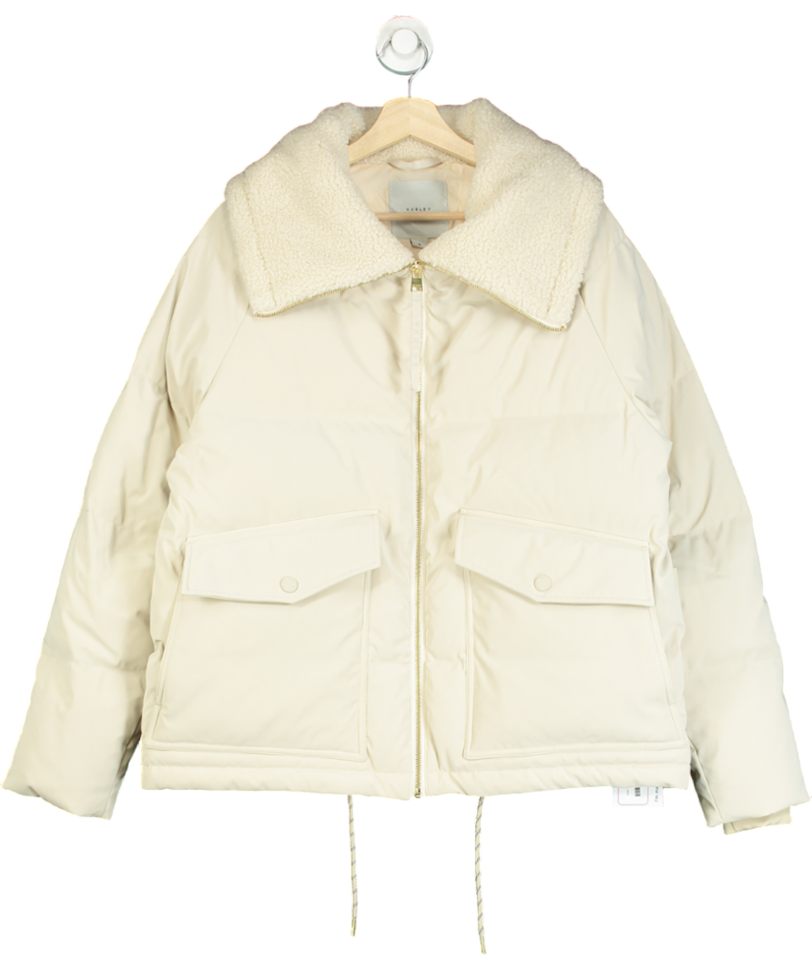 Varley Cream Roseville Down Jacket In Fog UK S