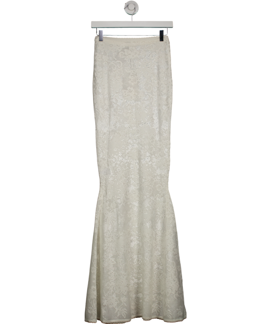 Majorelle White Narcisa Lace Maxi Skirt UK XS