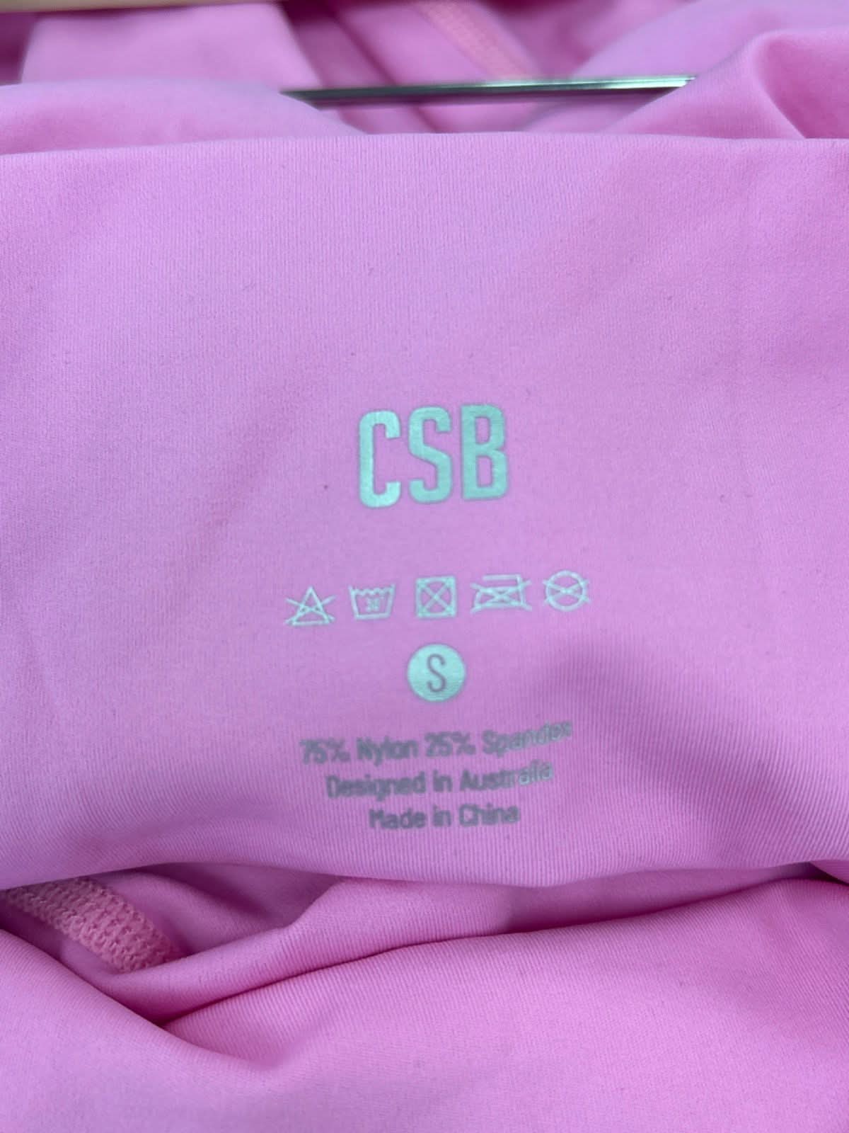 CSB Pink High-Waist Ruched Leggings UK S