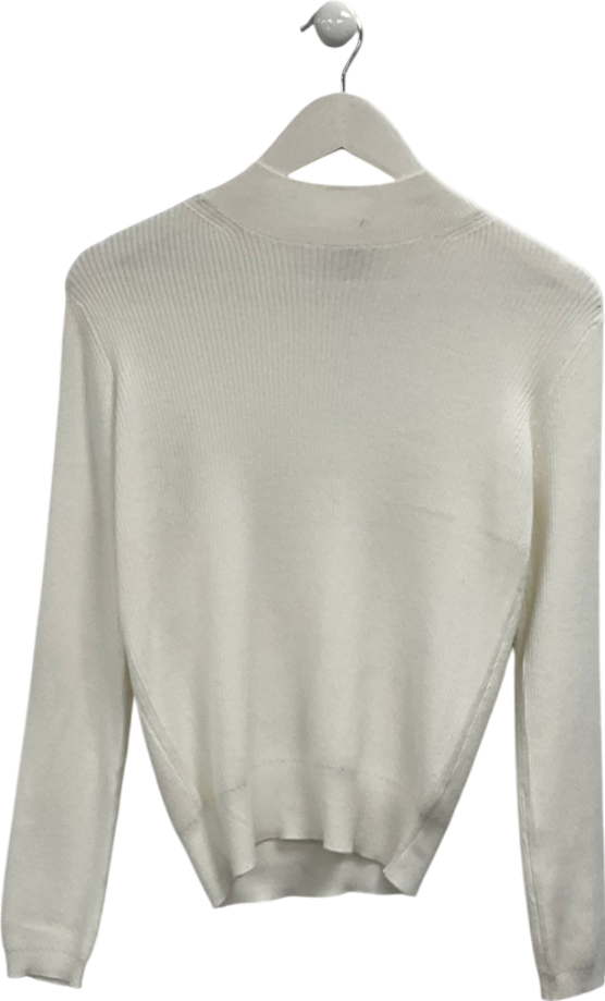 TU White Cream Long Sleeve Knitted Top UK 8