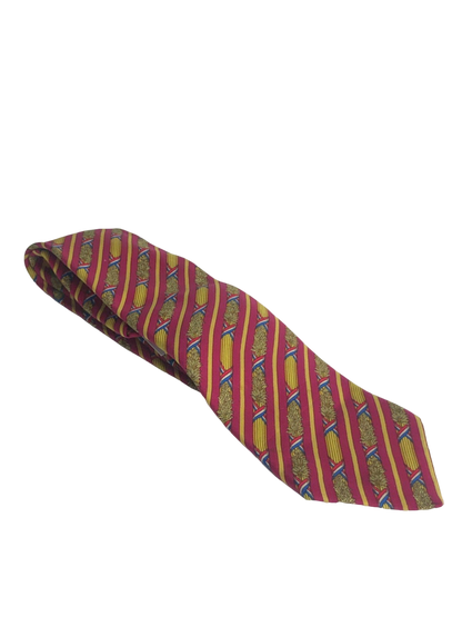 Hermès Multi Stripe Pattern Silk Tie