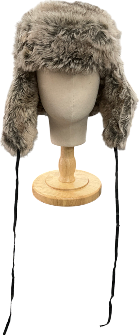 Topshop Brown Faux Fur Trapper Hat One Size