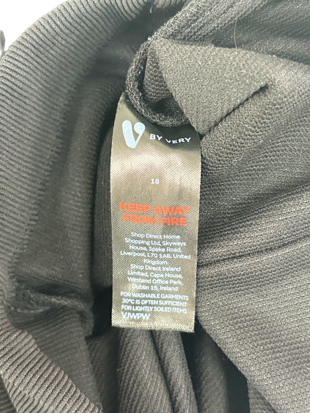 V by Very Black Trousers UK 18