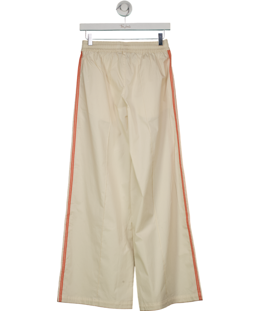 adidas Cream Summer Glow Wide Leg Trousers UK S