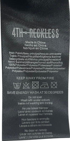 4th & Reckless Black Satin Back Split Maxi Skirt UK 6