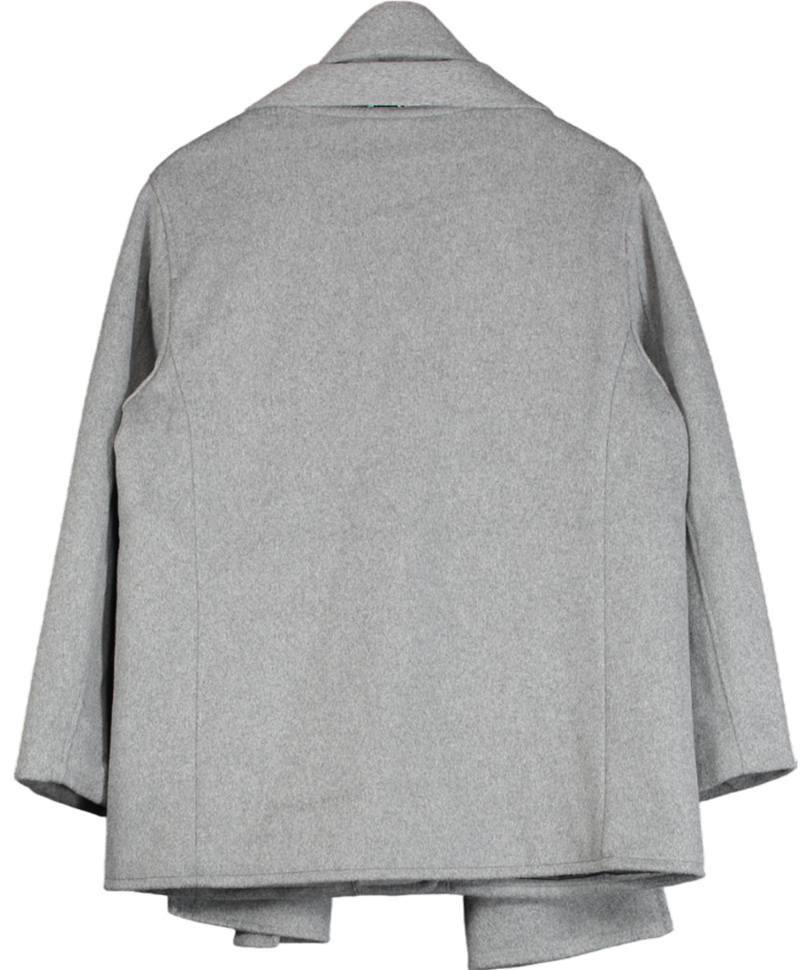 Abercrombie & Fitch Grey Removable Scarf Wool Blend Short Coat UK M