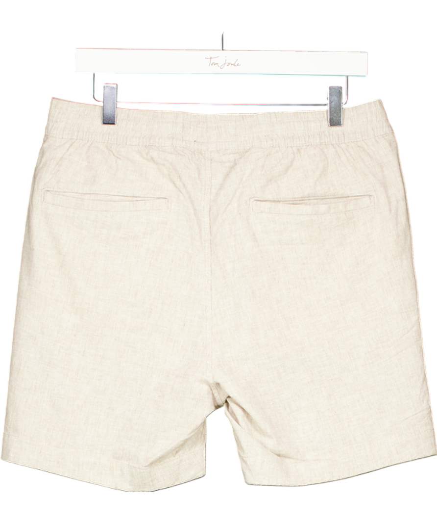 Abercrombie & Fitch Beige Linen-blend Pull-on Short UK M
