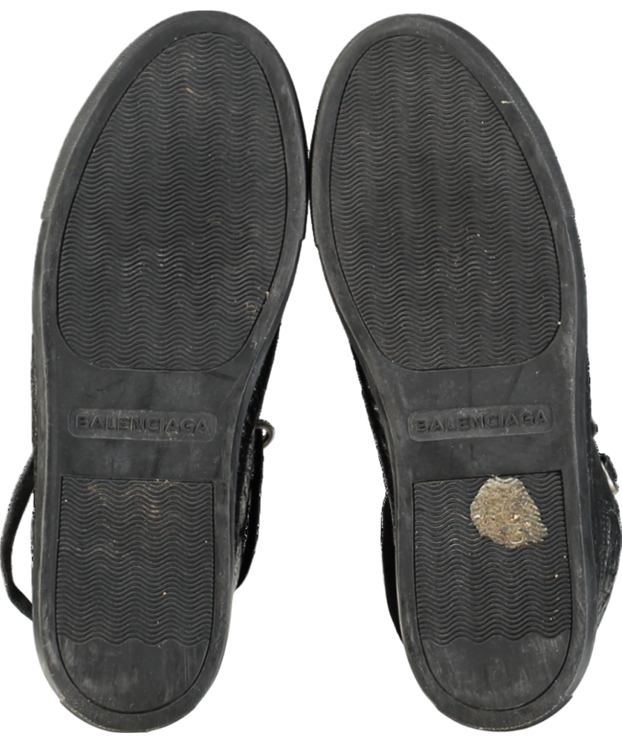 Balenciaga Black Arena Leather High Top Trainers UK 6 EU 39 👠