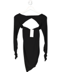 Club L Black Stassi Bodycon Twist Neck Mini Dress UK 4