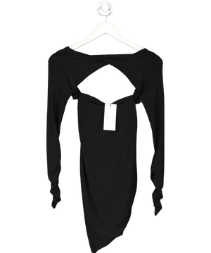 Club L Black Stassi Bodycon Twist Neck Mini Dress UK 4