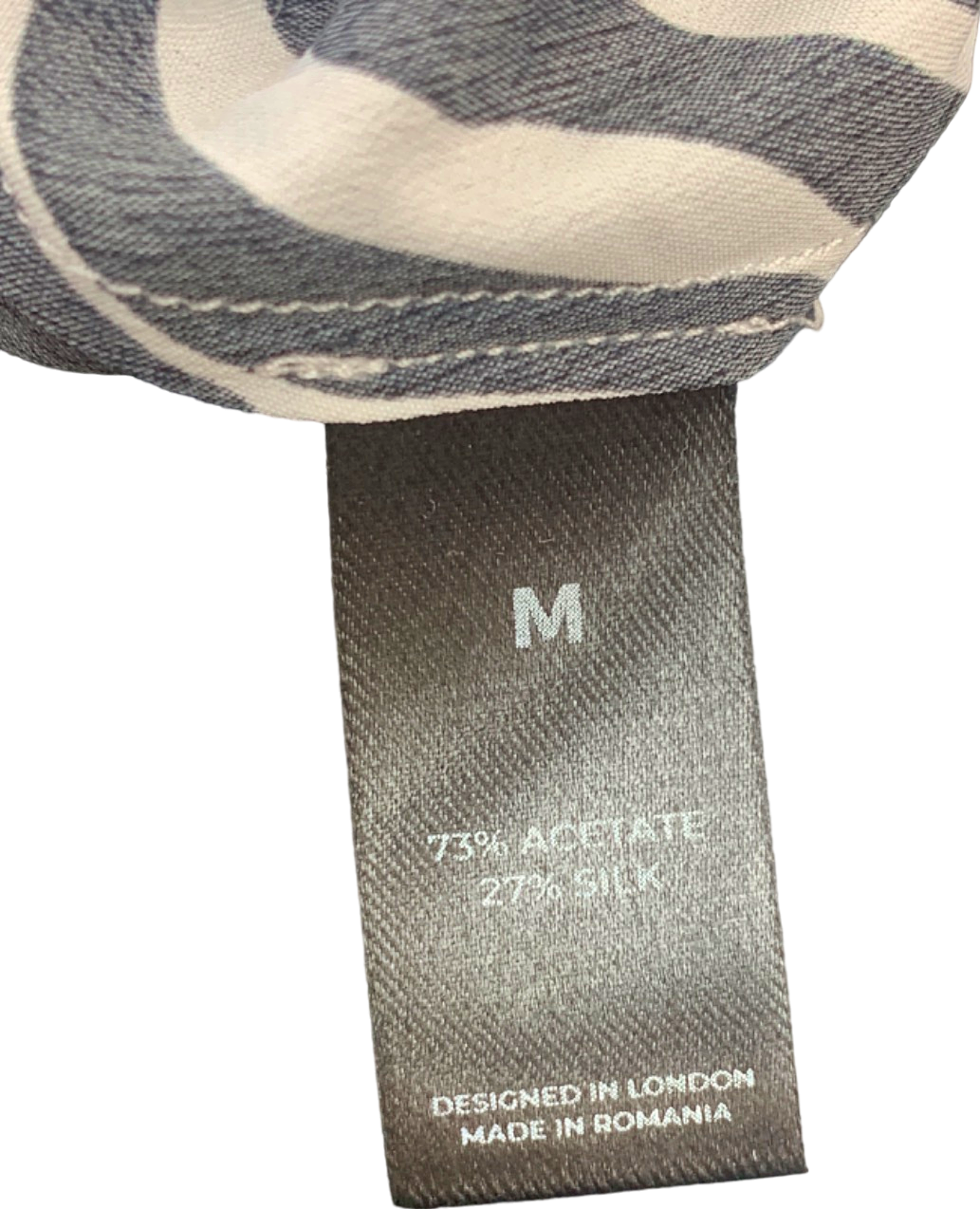 Baia Black and White Zebra Print Tallat Dress UK 12