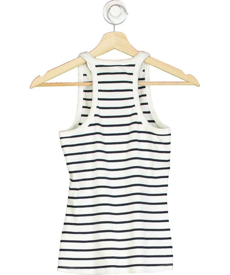 Sezane Cream Stripe Tank Top UK S