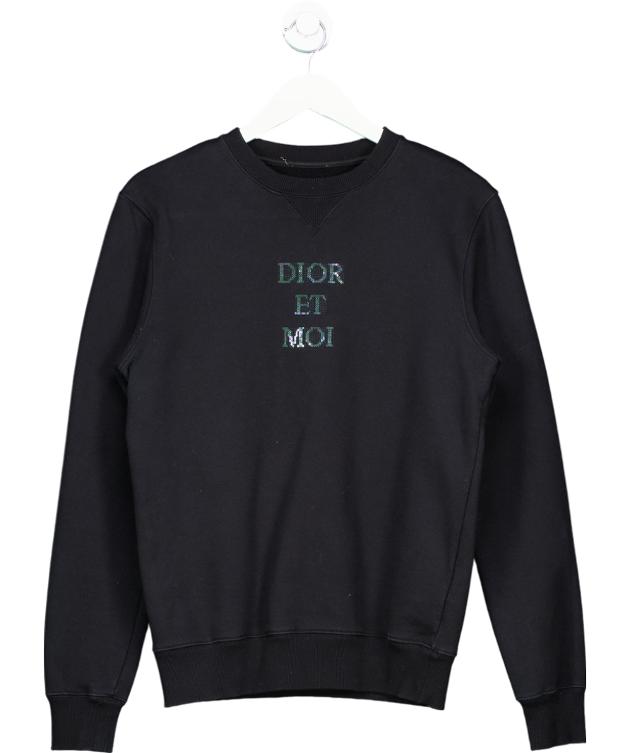Dior Black "Dior Et Moi" Crew Neck Sweater UK S