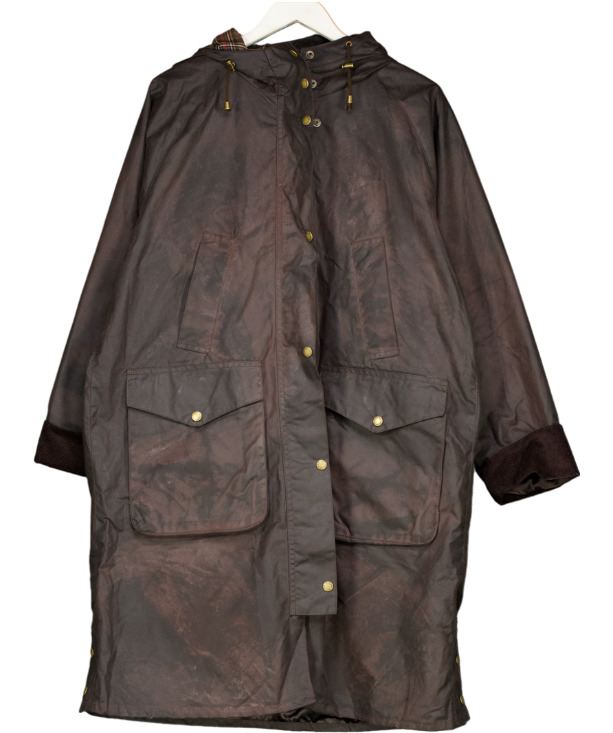 Celtic & Co Brown Waxed Overcoat UK 16