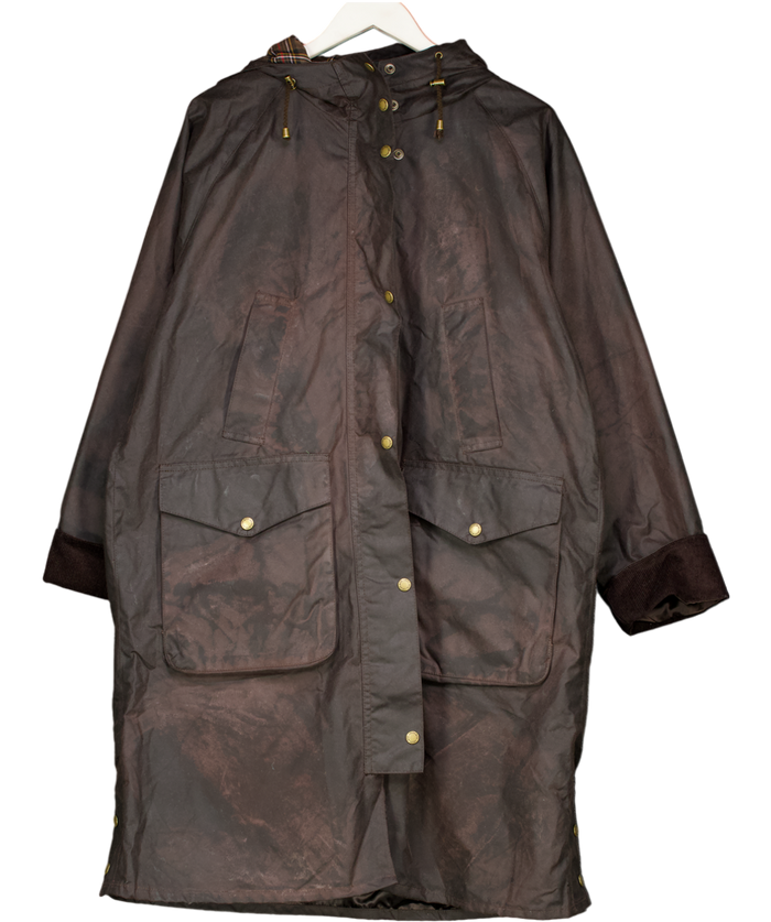 Celtic & Co Brown Waxed Overcoat UK 16