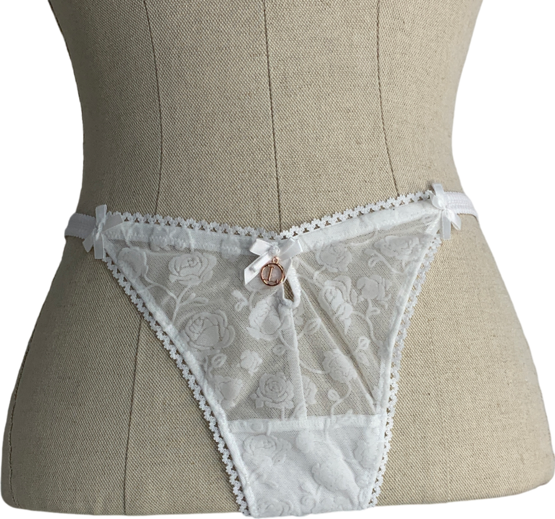 Lounge Underwear White Flirt G-string UK M