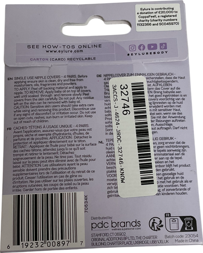 Eylure Nude Disposable Nipple Covers One Size