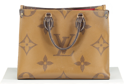 Louis Vuitton Brown Monogram Canvas M45321 Onthego Mm Tote Bag One Size