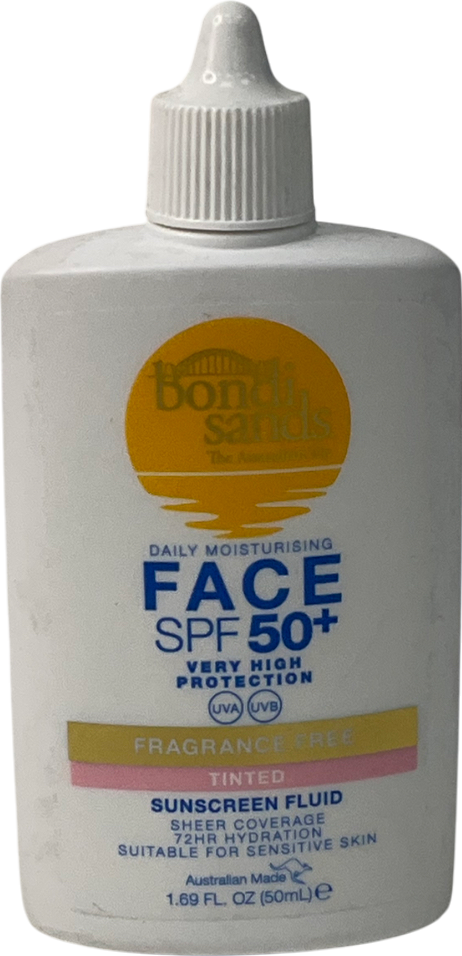 Bondi Sands Spf 50+ Fragrance Free 5 Star Tinted Face Fluid 50ml