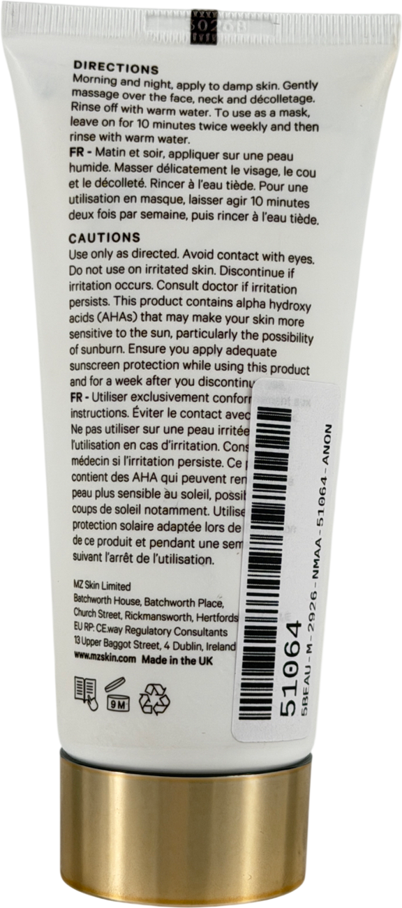 MZ Skin Cleanse & Clarify Dual Action Aha Cleanser & Mask 100ml