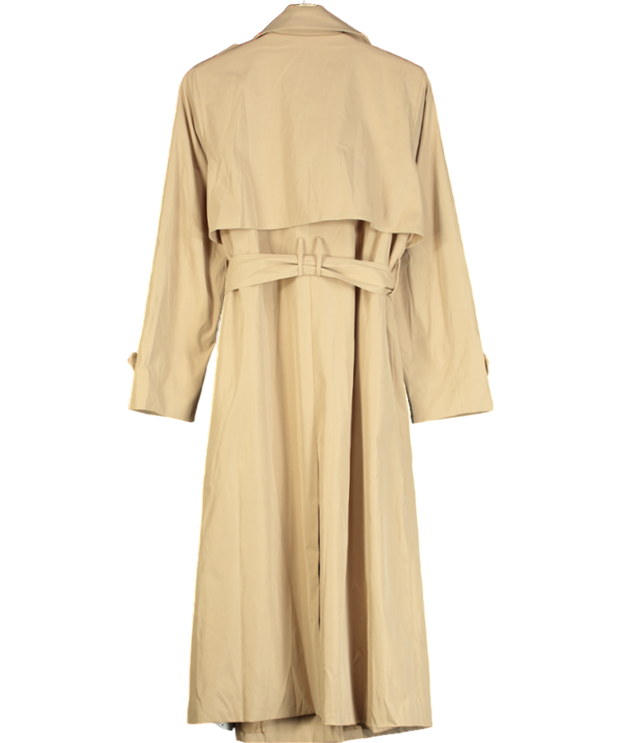 Cupshe Beige Double Breasted Trench Coat UK S