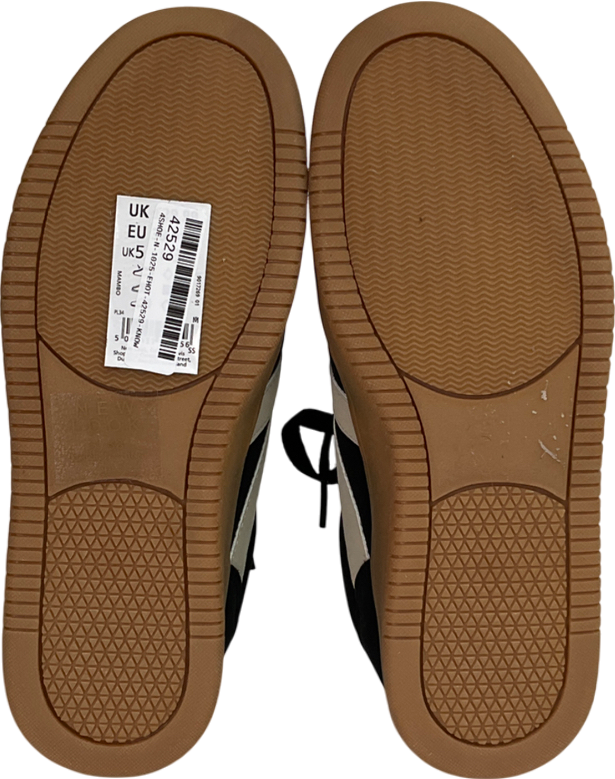 New Look Black Brushed Faux Leather Chunky Sole Trainers UK 5 EU 38 👠