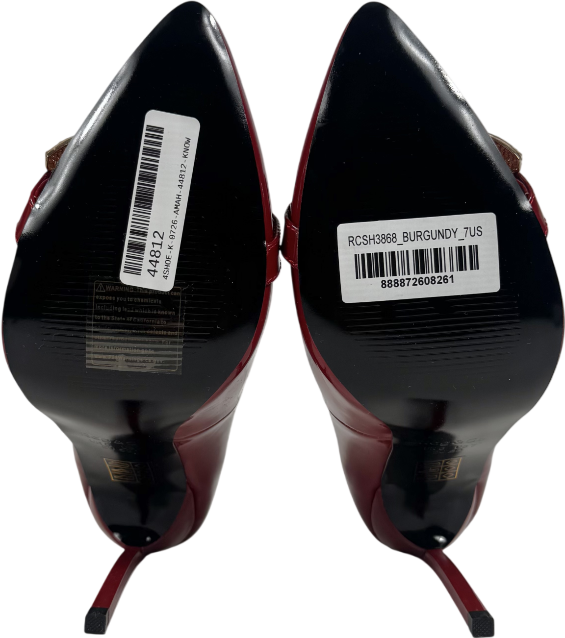 Rag & Co Red Buckle Embellished Stiletto Pump Shoes In Burgundy UK 5 EU 38 👠