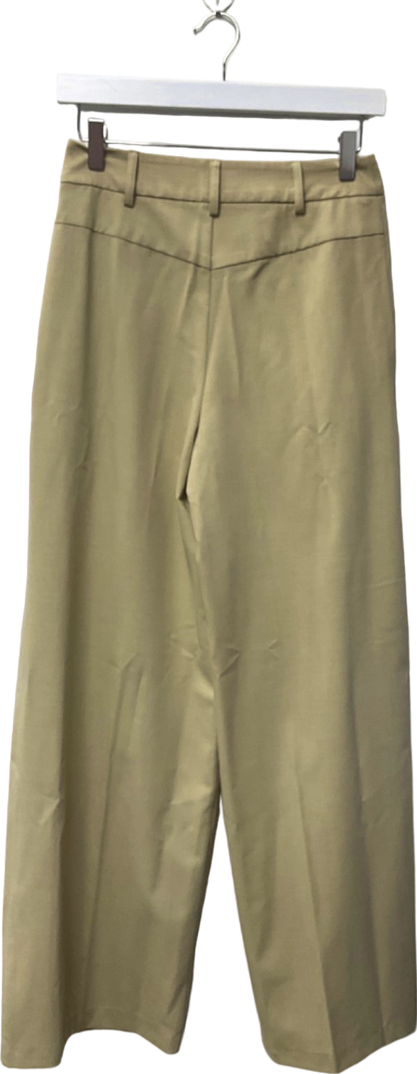 Topshop Khaki Wide Leg Trousers UK 6