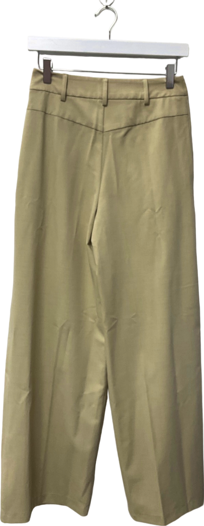 Topshop Khaki Wide Leg Trousers UK 6