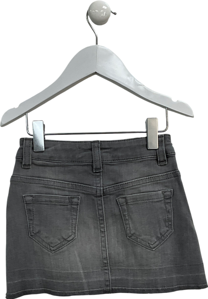 Mintie by Mint Velvet Grey Glitter Trim Denim Skirt 3 Years