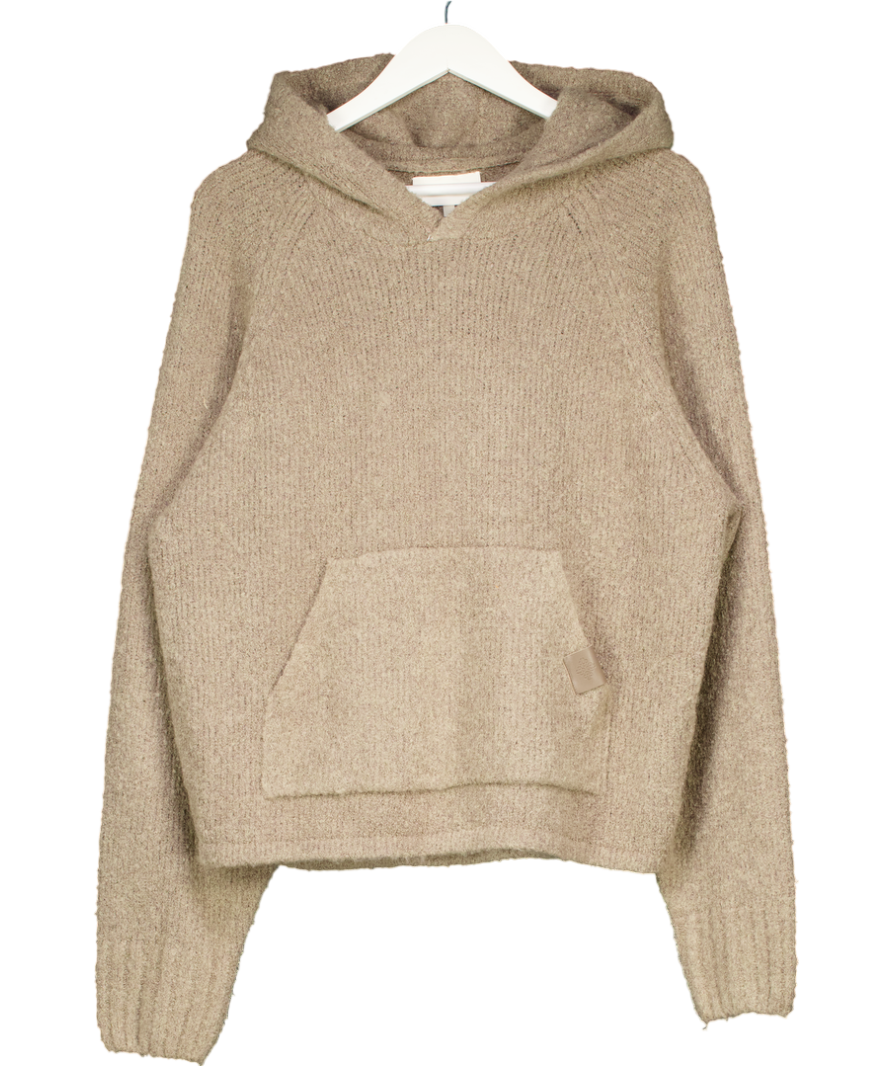 The Couture Club Brown Boucle Knit Hoodie UK S