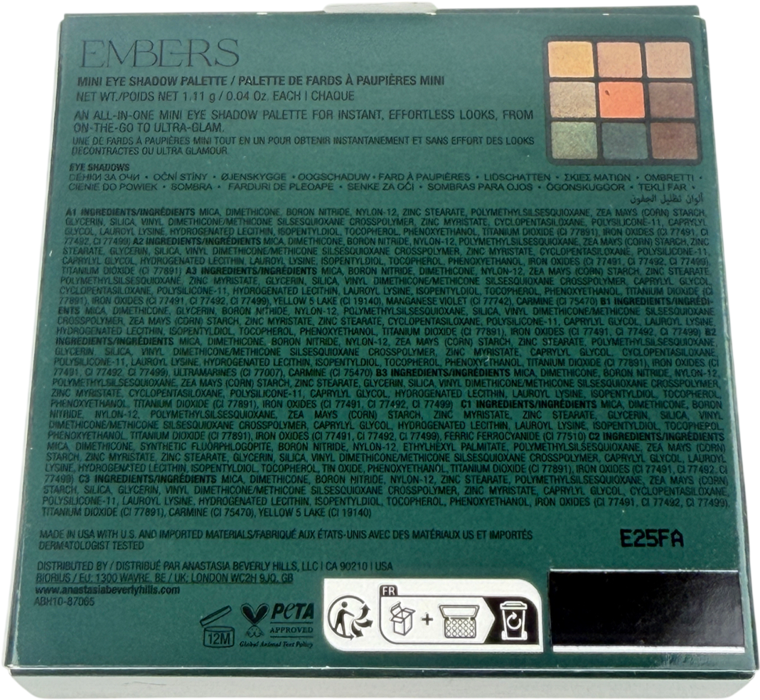 Anastasia Beverly Hills Embers Mini Eyeshadow Palette 1.11g