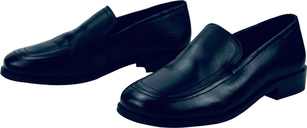 TOPSHOP Corrie Real Leather Flat Shoe Loafer In Black UK 5 EU 38 👠