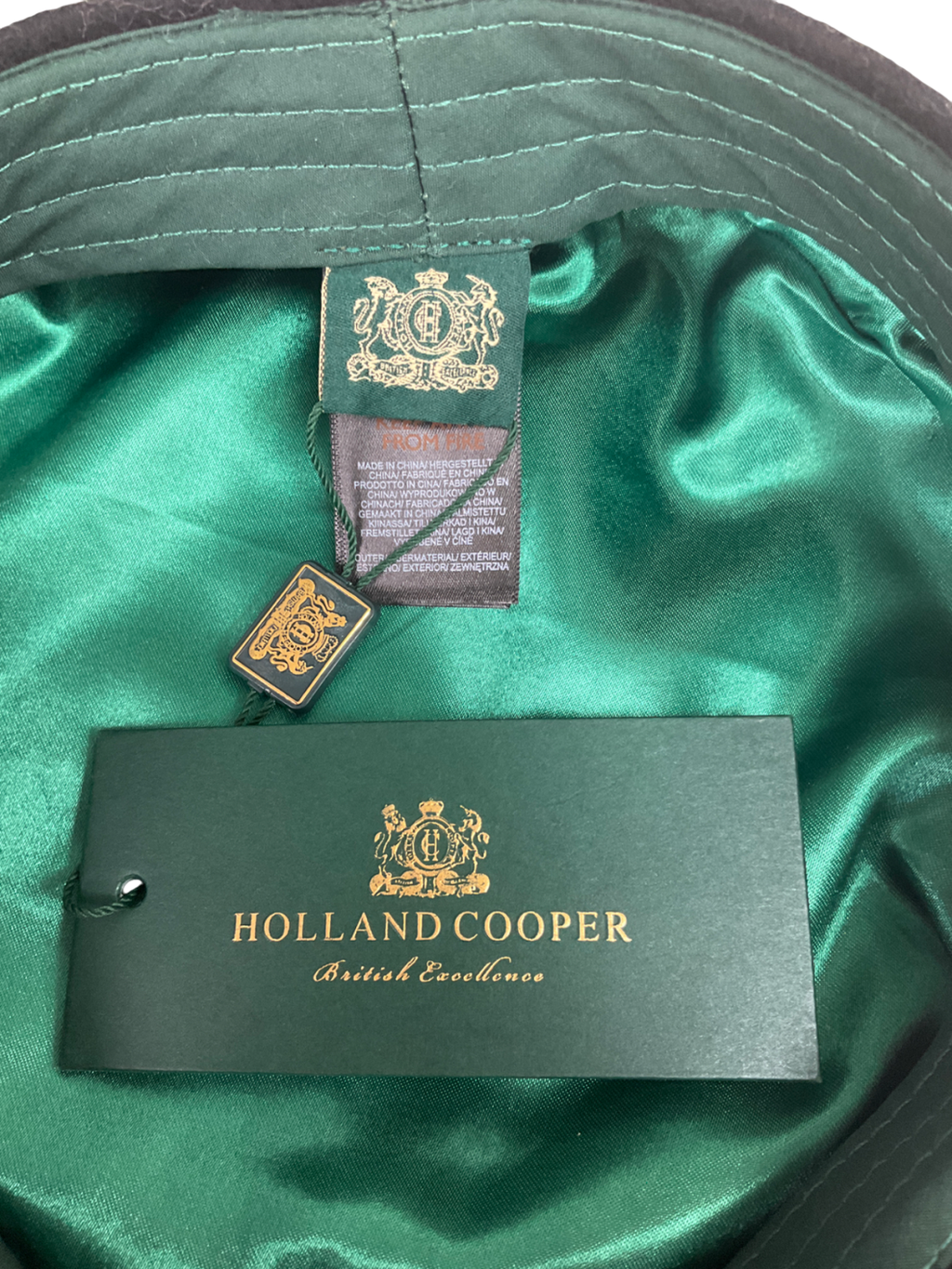 Holland Cooper Black Bretton Hat UK M