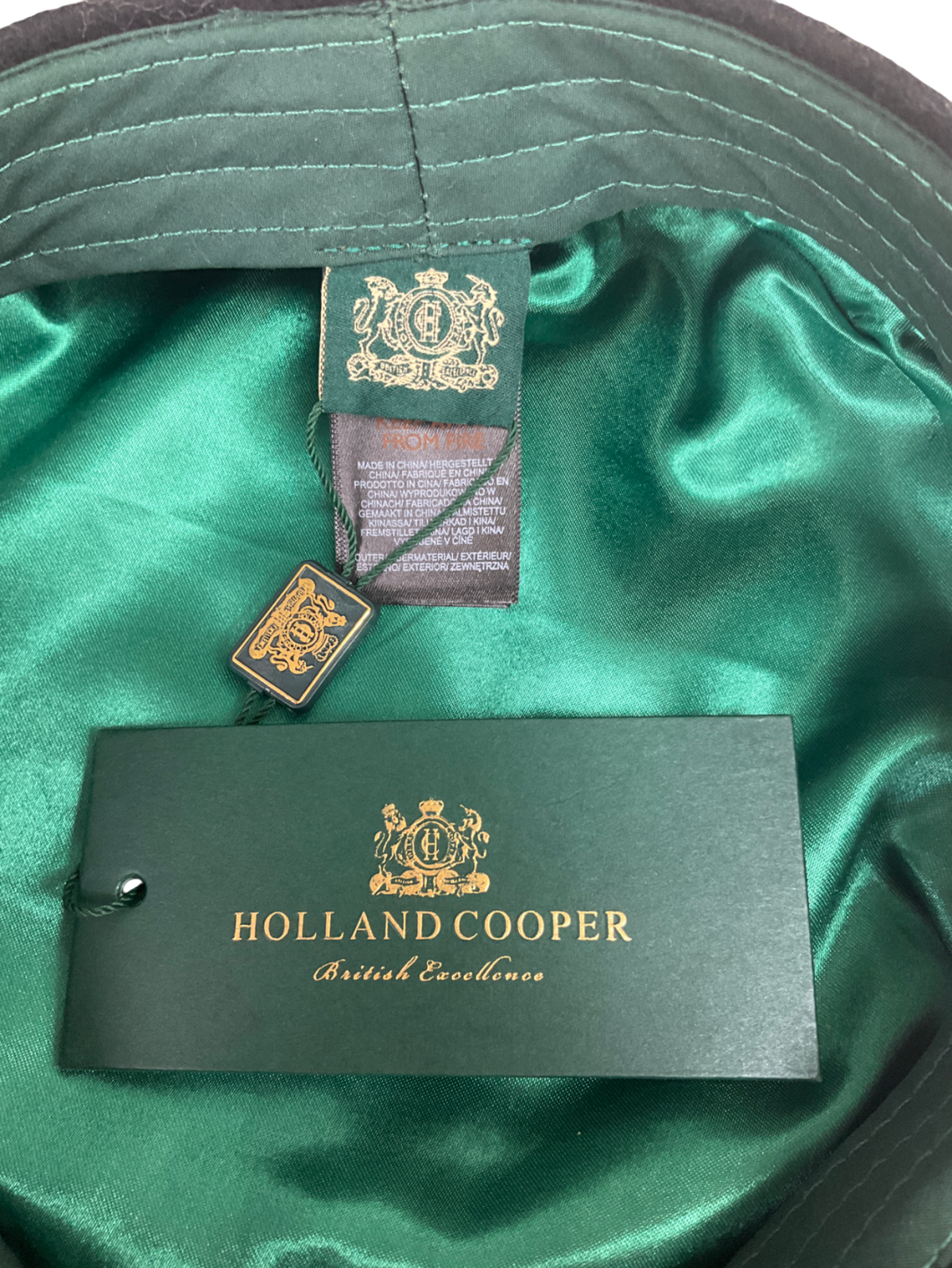 Holland Cooper Black Bretton Hat UK M