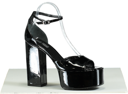 Paris Texas Black Patent Tatiana Platform Sandal UK 4 EU 37