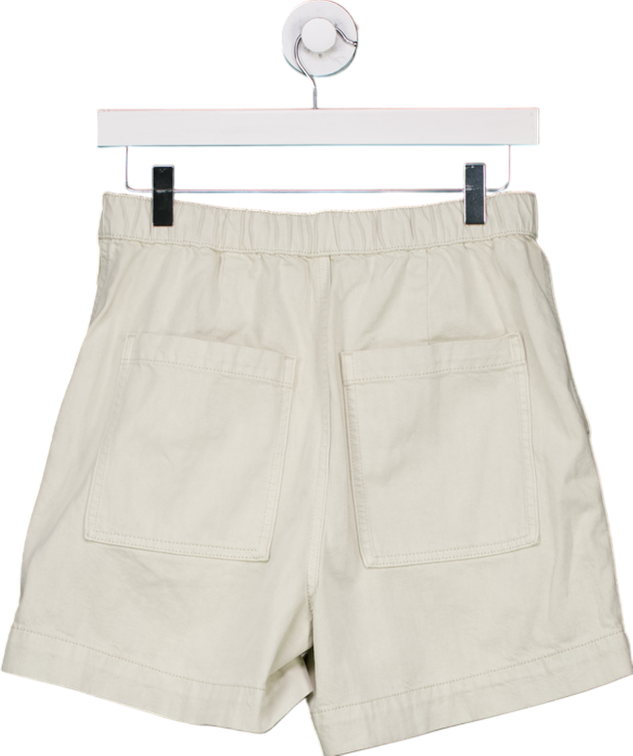 Next Beige Denim Cotton Shorts UK 8