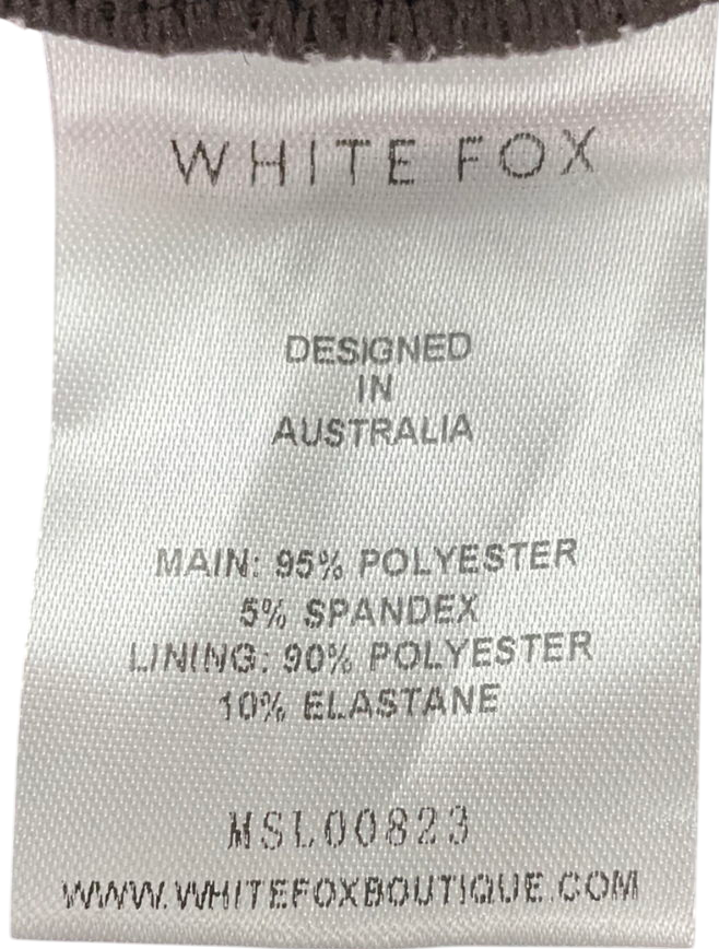 White Fox Brown Loosing It Mini Dress UK L