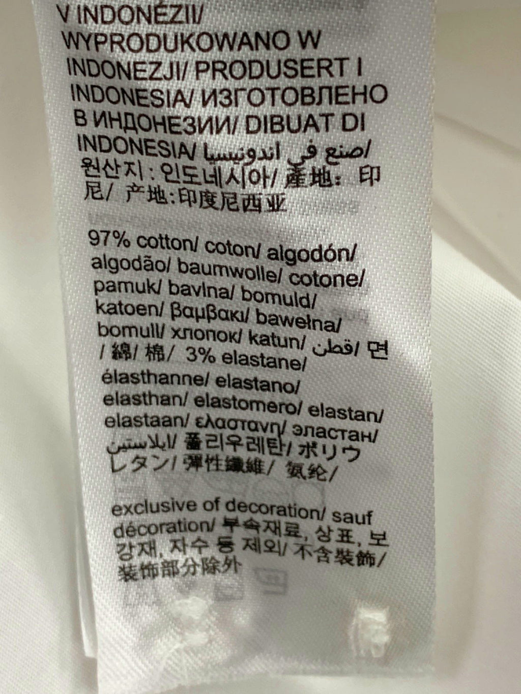 Calvin Klein White Poplin Stretch Stand Up Shirt M