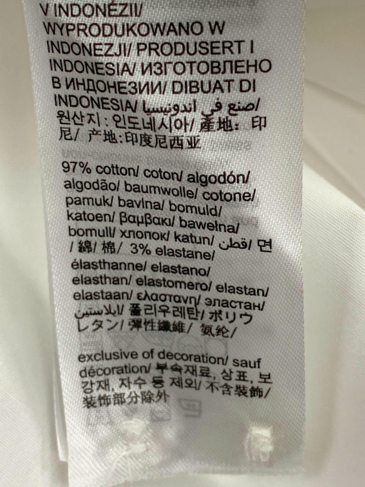 Calvin Klein White Poplin Stretch Stand Up Shirt M