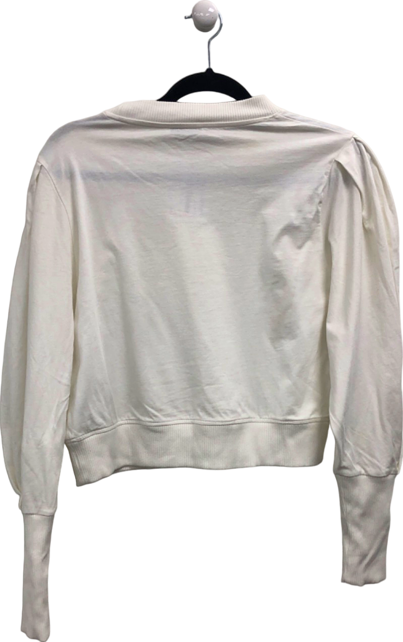 ZARA White Long Sleeve Pullover UK 10