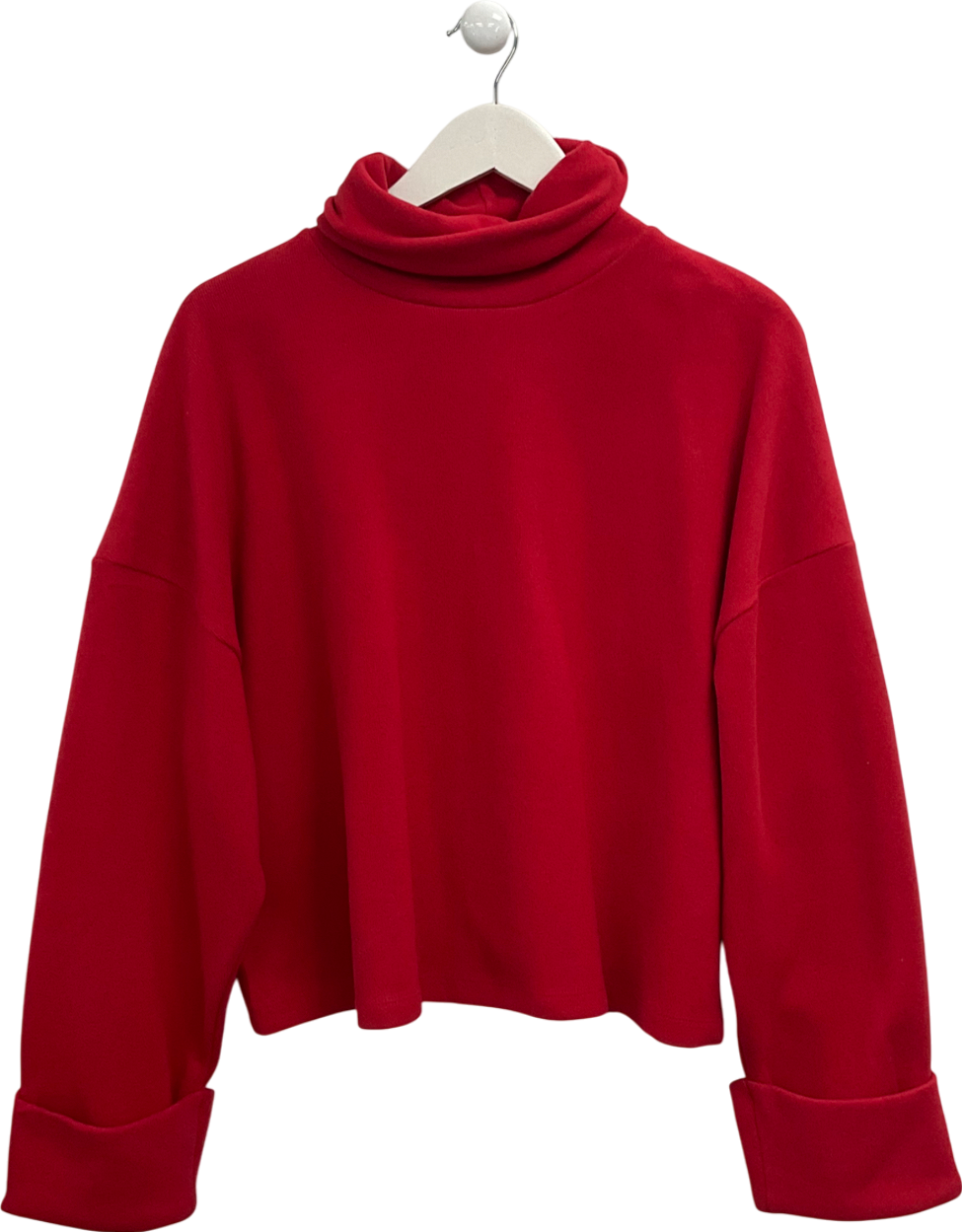 ASOS Red Supersoft Roll Neck Jumper UK M