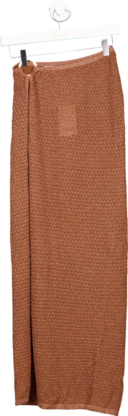 Monday Brown Textured Knit Skirt US S