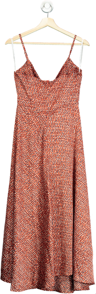 Tenki Red Polka Dot Maxi Dress UK 10