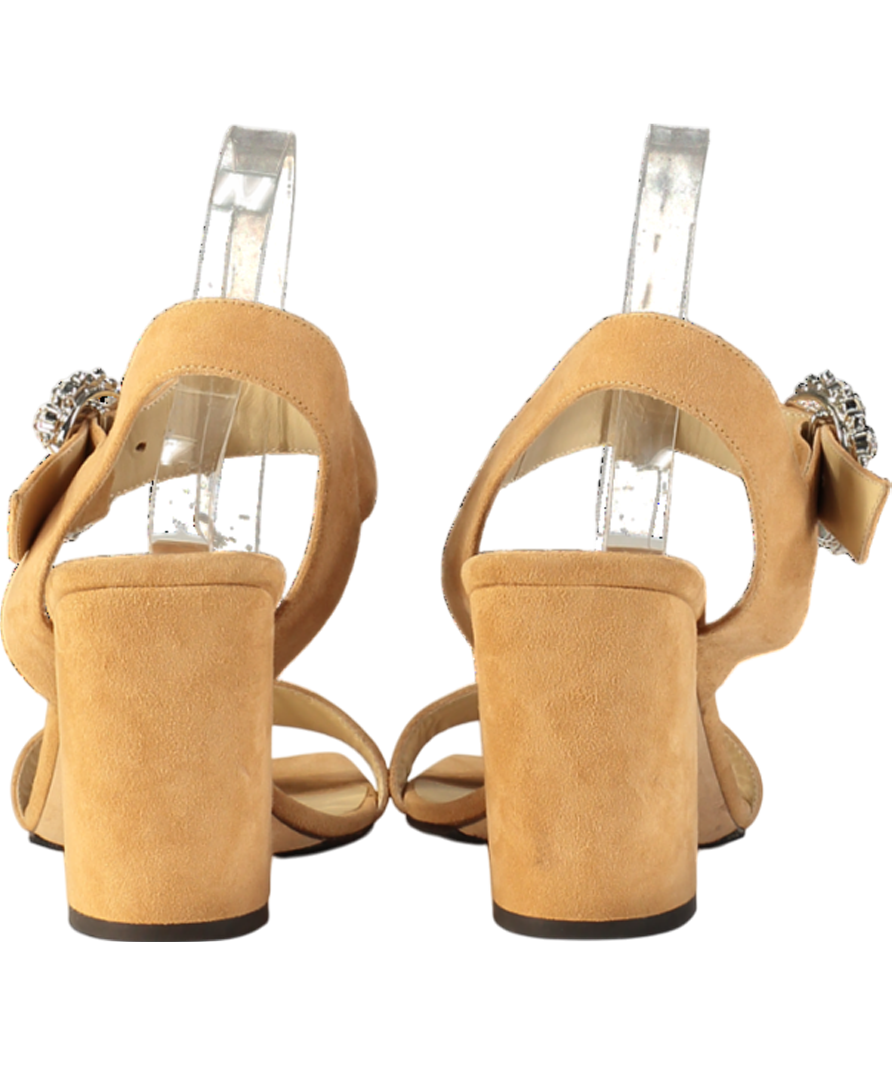 Jimmy Choo Maysa 85 suede heeled Sandal With Dimante Buckle UK 7 EU 40 👠