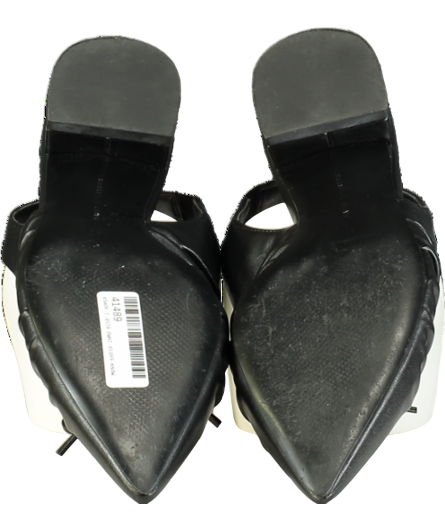 Charles & Keith Black Bow Ruched Slingback Flats UK 5 EU 38 👠